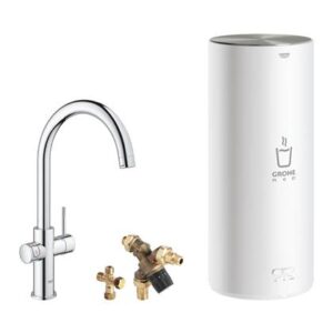 GROHE Red 3-in-1 Kokendwaterkraan C-Uitloop Chroom Kokendwaterkraan