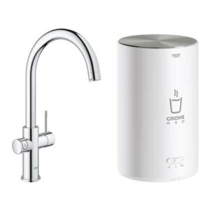 GROHE Red Compact 3-in-1 Kokendwaterkraan C-Uitloop Chroom Kokendwaterkraan