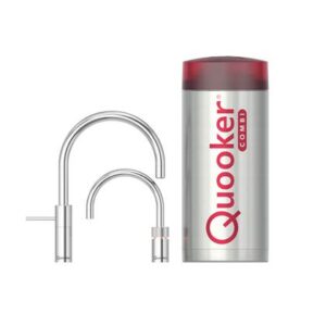 Quooker COMBI+ Twintap Nordic Round Chroom Kokendwaterkraan Kokendwaterkraan