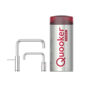 Quooker COMBI+ Twintap Nordic Square Chroom Kokendwaterkraan Kokendwaterkraan