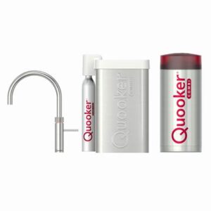 Quooker CUBE COMBI+ Fusion Round RVS Kokendwaterkraan Kokendwaterkraan