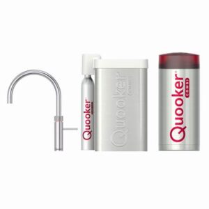 Quooker CUBE COMBI Fusion Round RVS Kokendwaterkraan Kokendwaterkraan