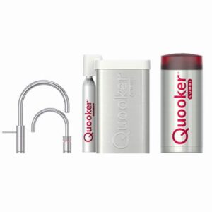 Quooker CUBE COMBI+ Twintap Nordic Round RVS Kokendwaterkraan Kokendwaterkraan