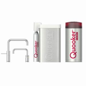 Quooker CUBE COMBI+ Twintap Nordic Square Chroom Kokendwaterkraan Kokendwaterkraan