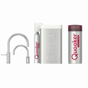 Quooker CUBE PRO3 Twintap Nordic Round RVS Kokendwaterkraan Kokendwaterkraan