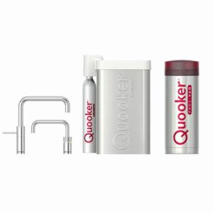 Quooker CUBE PRO3 Twintap Nordic Square Chroom Kokendwaterkraan Kokendwaterkraan