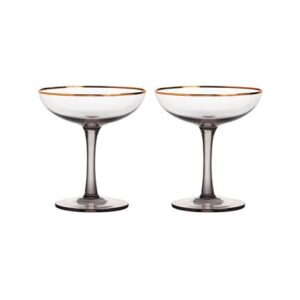 &k amsterdam Smoked Champagneglas - 2 st. Champagneglazen